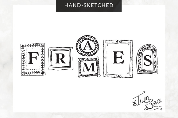 Hand Sketched Vector Frames Icons