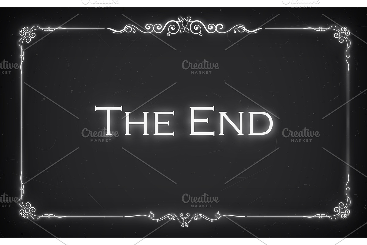 Cinema film end, movie screen, a Texture Illustration by Buch&Bee