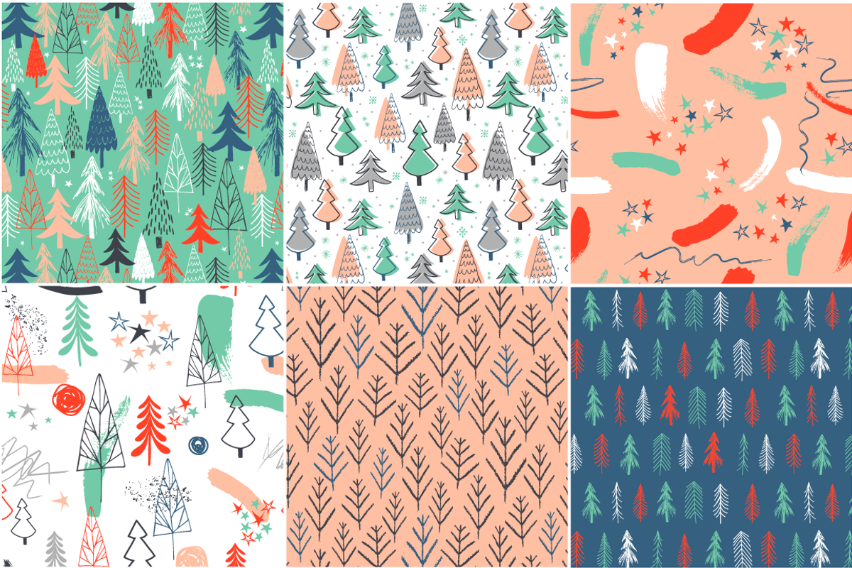 Christmas tree New patterns!, a Pattern Graphic by Katya_lu (Photo 3 of 8)