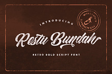 Restu Bundah - Retro Script Font