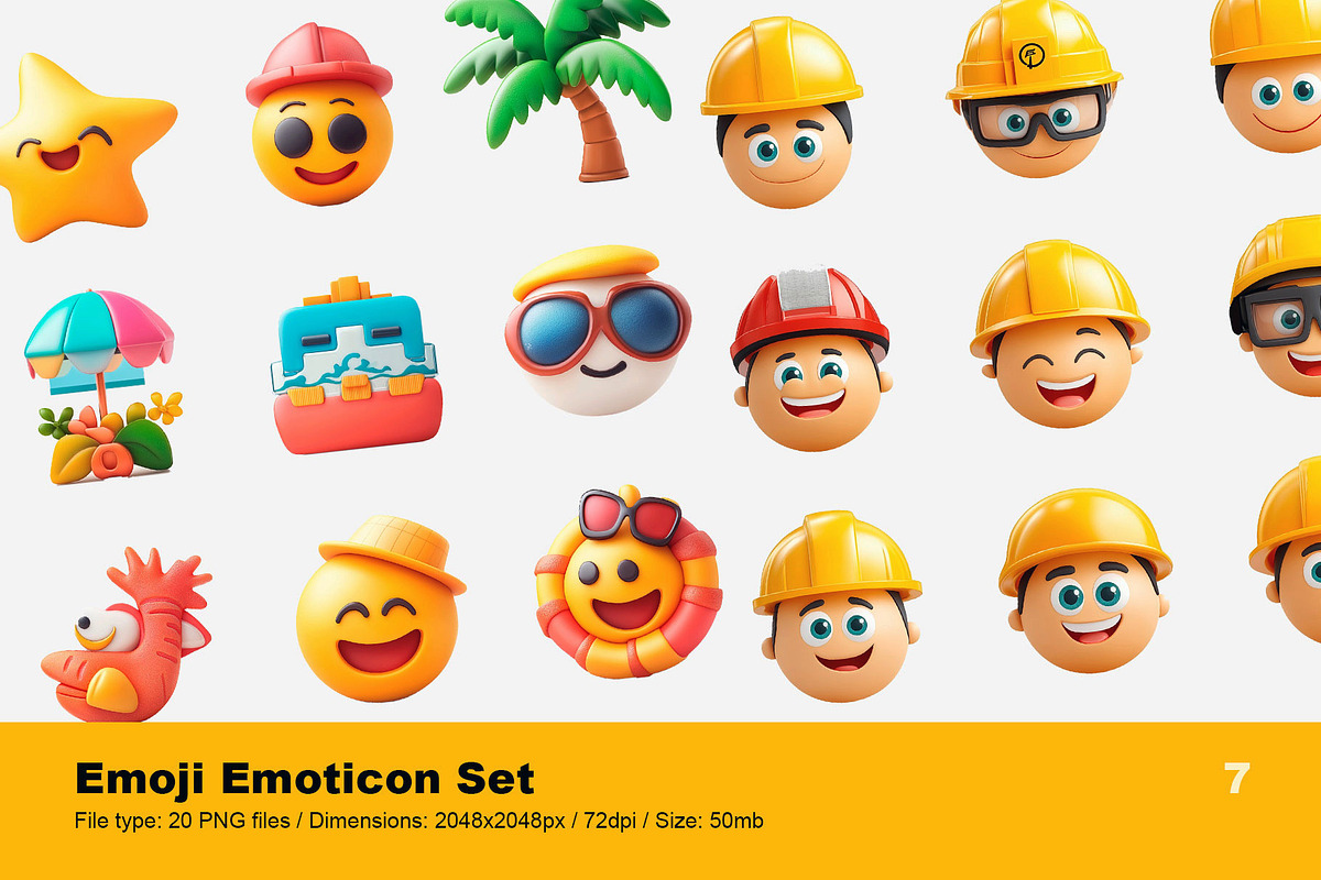 Emoji Emoticon Set | Transparent PNG, an Object Graphic by Reformer Mockup (Photo 8 of 12)