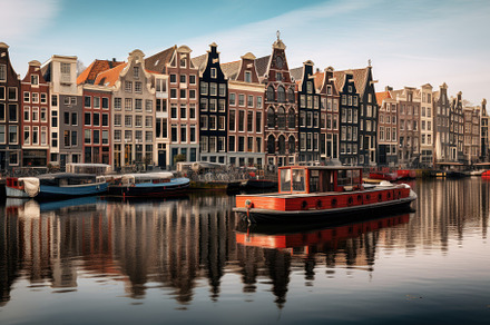 Amsterdam canals and traditional dut, a Photo by Iftikhar Alam