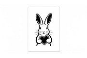 Cute Bunny Love Silhouette Icons, an Illustration by Creativeshirt (Thumbnail 26 of 51)