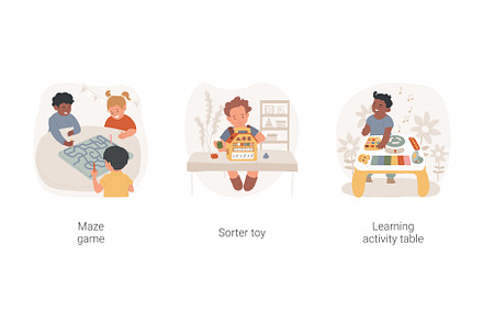 Games for toddlers isolated cartoon, an Education Illustration by Visual Generation
