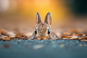 Adorable Rabbit Peeking, an Animal Photo by Hamza067