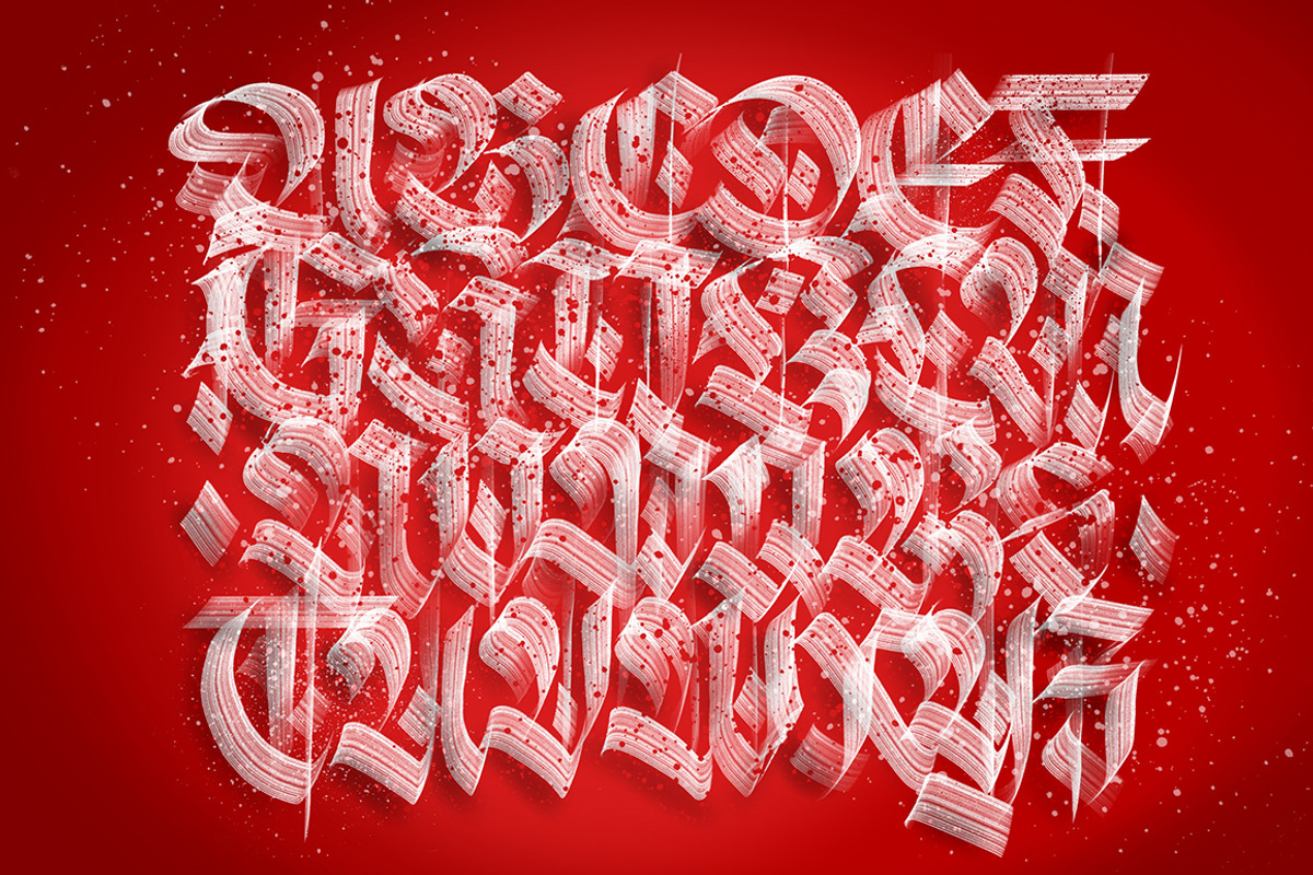 Blackletter Dry Brushes - Procreate, a Brush Add-On by Jake Rainis (Photo 11 of 11)