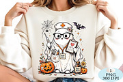 Spooky Nurse Ghost PNG, a Seasonal Illustration by Daily.Designs (Thumbnail 2 of 4)