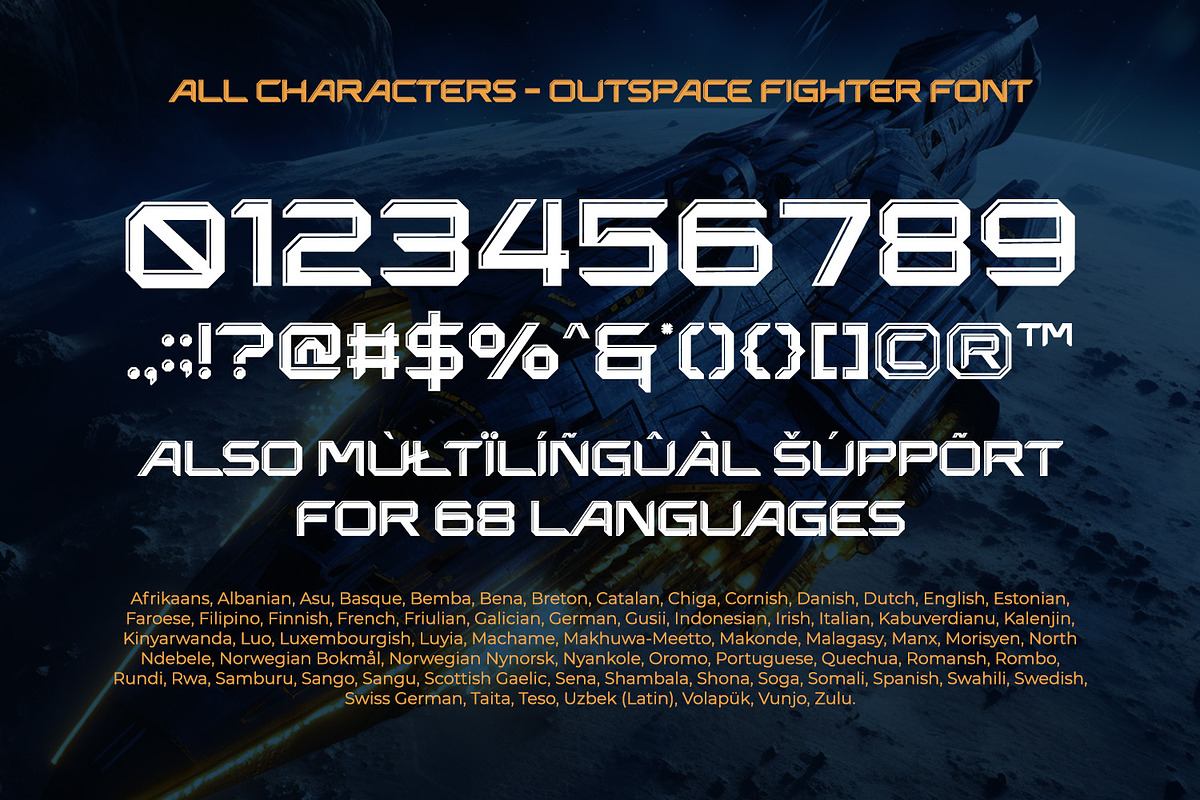 Outspace Fighter, a Symbol Font by Ditatype (Photo 10 of 10)