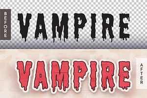 Vampire Sticker Editable Text Effect