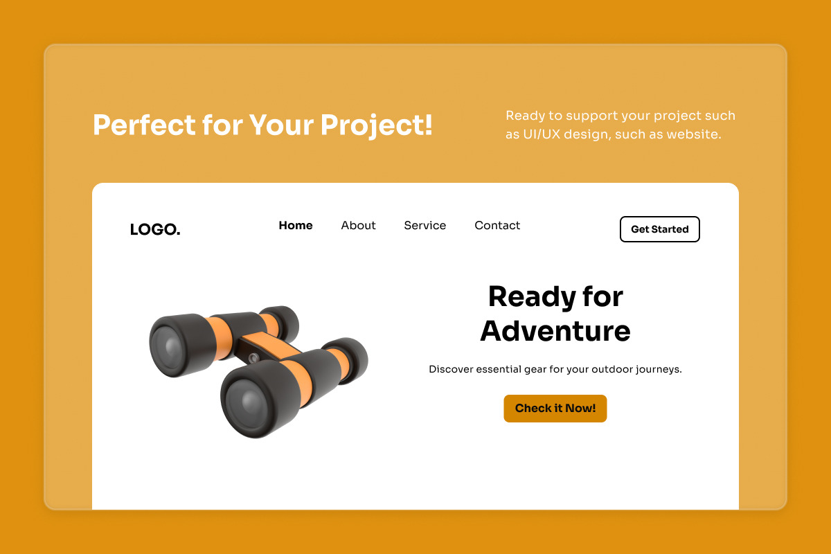 Outdoor Adventure Gear 3D Icons, an Object Illustration by twinstd (Photo 5 of 6)