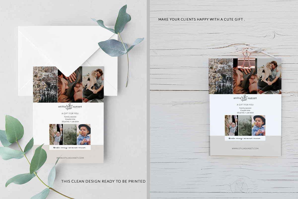 Photo collage mock-up gift voucher, a Product Mockup by Katerina (Photo 2 of 3)