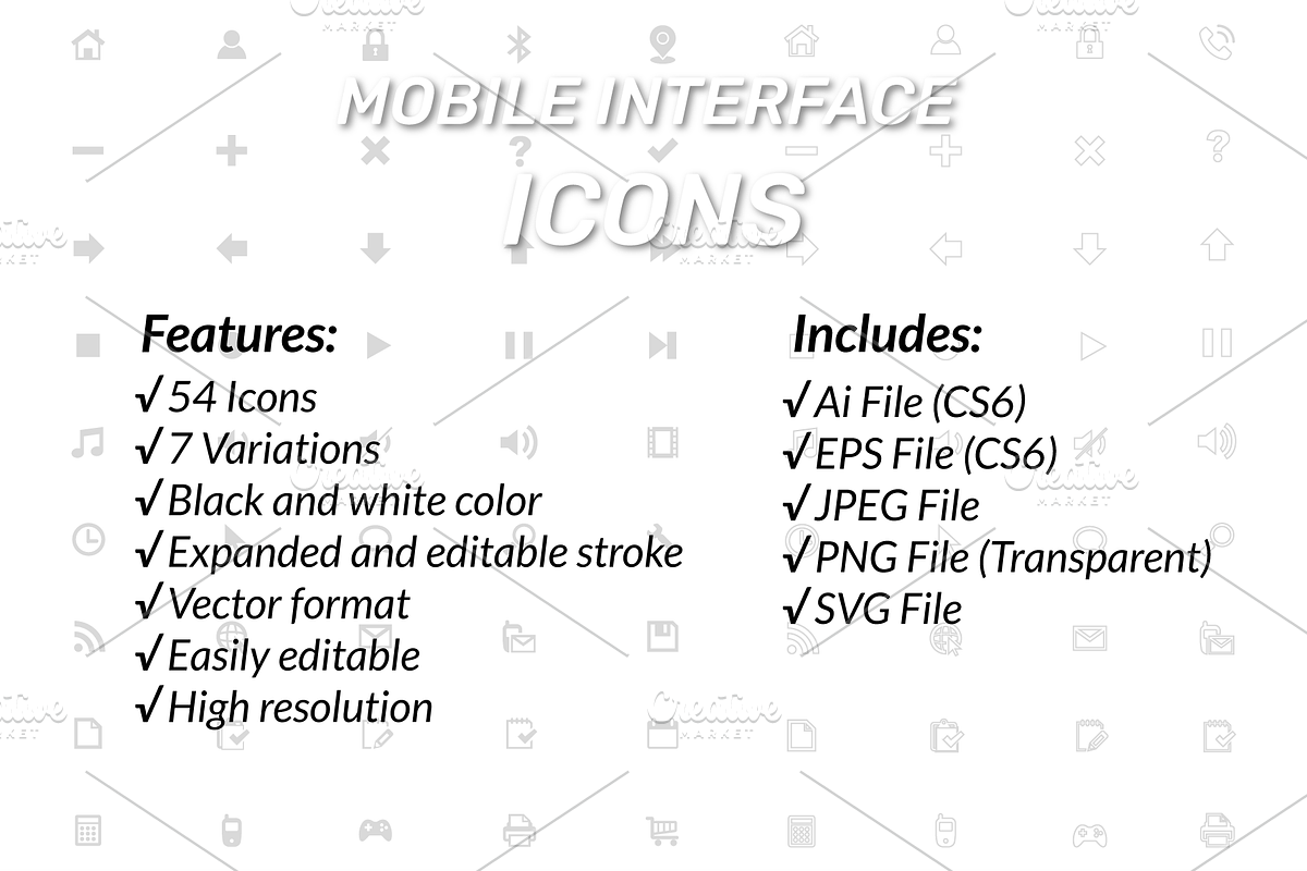 Mobile interface fill and line icons, a Solid Icon by Nazim's Shop (Photo 9 of 9)