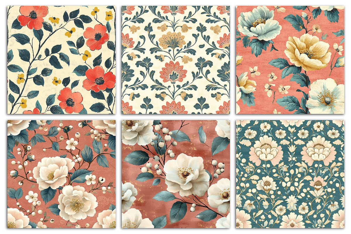Batik Style Seamless Patterns 25, a Pattern Graphic by Libby Wishes (Photo 3 of 4)