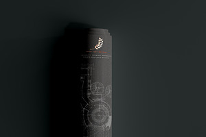 Rolled Paper & Tube Mockup