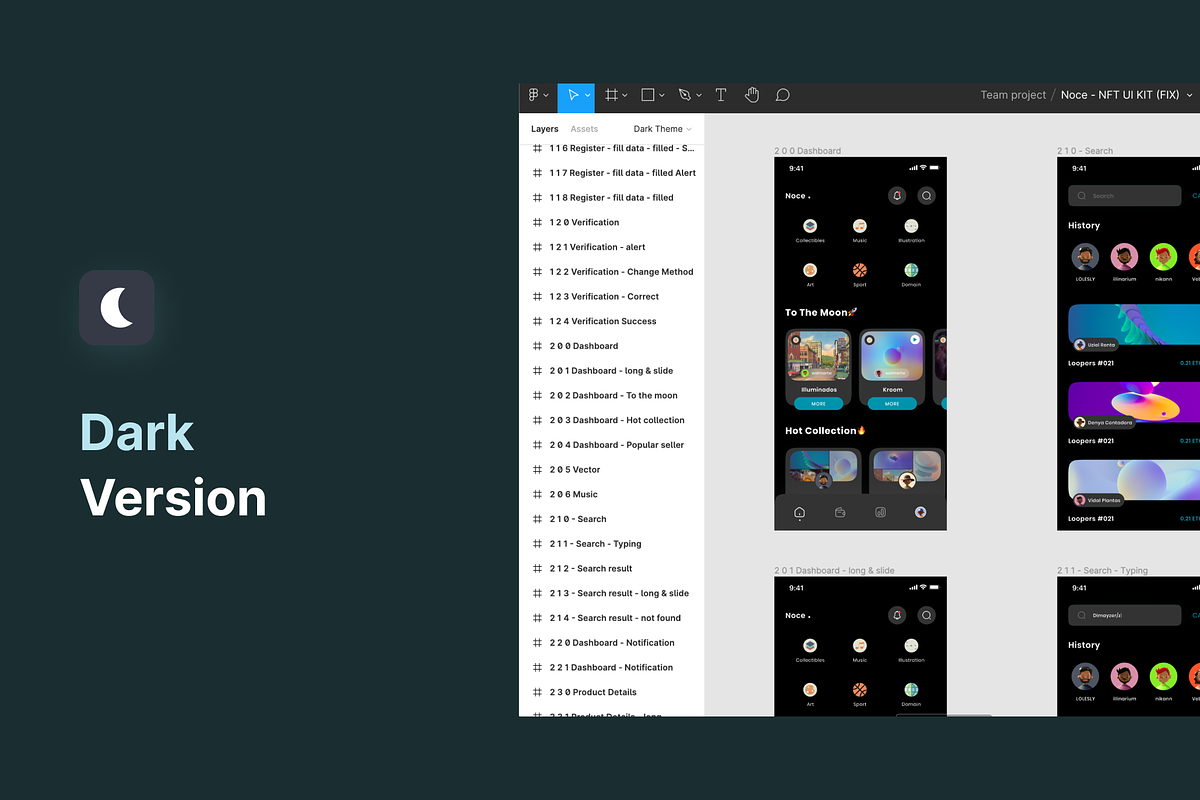 Noce - Nft App, an UI Kit Template by Agensip Design Agency (Photo 7 of 10)