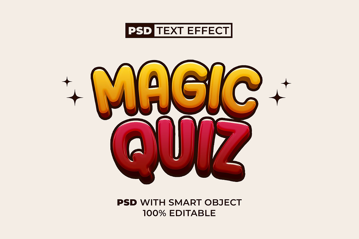 PSD 3D Text Effect Fun Game Style, a Layer Style Add-On by Mockmenot (Photo 1 of 2)