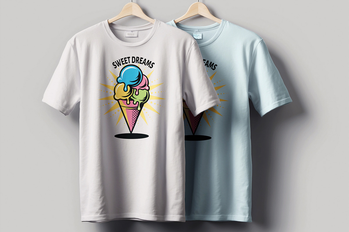 Sweet Dream Ice Cream Dessert Shirt, a Stationery Template by MightyDesign (Photo 1 of 5)