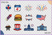 4th July Holiday Vector Clipart SVG, an Object Illustration by Gfx Expert Team (Thumbnail 2 of 3)