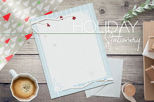 True Light Winter Berry Stationery