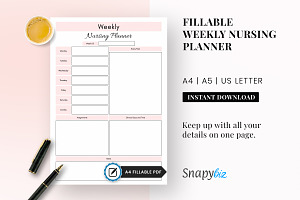 Weekly Nursing School Printable