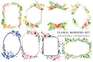 Sale- Floral Borders Design Set