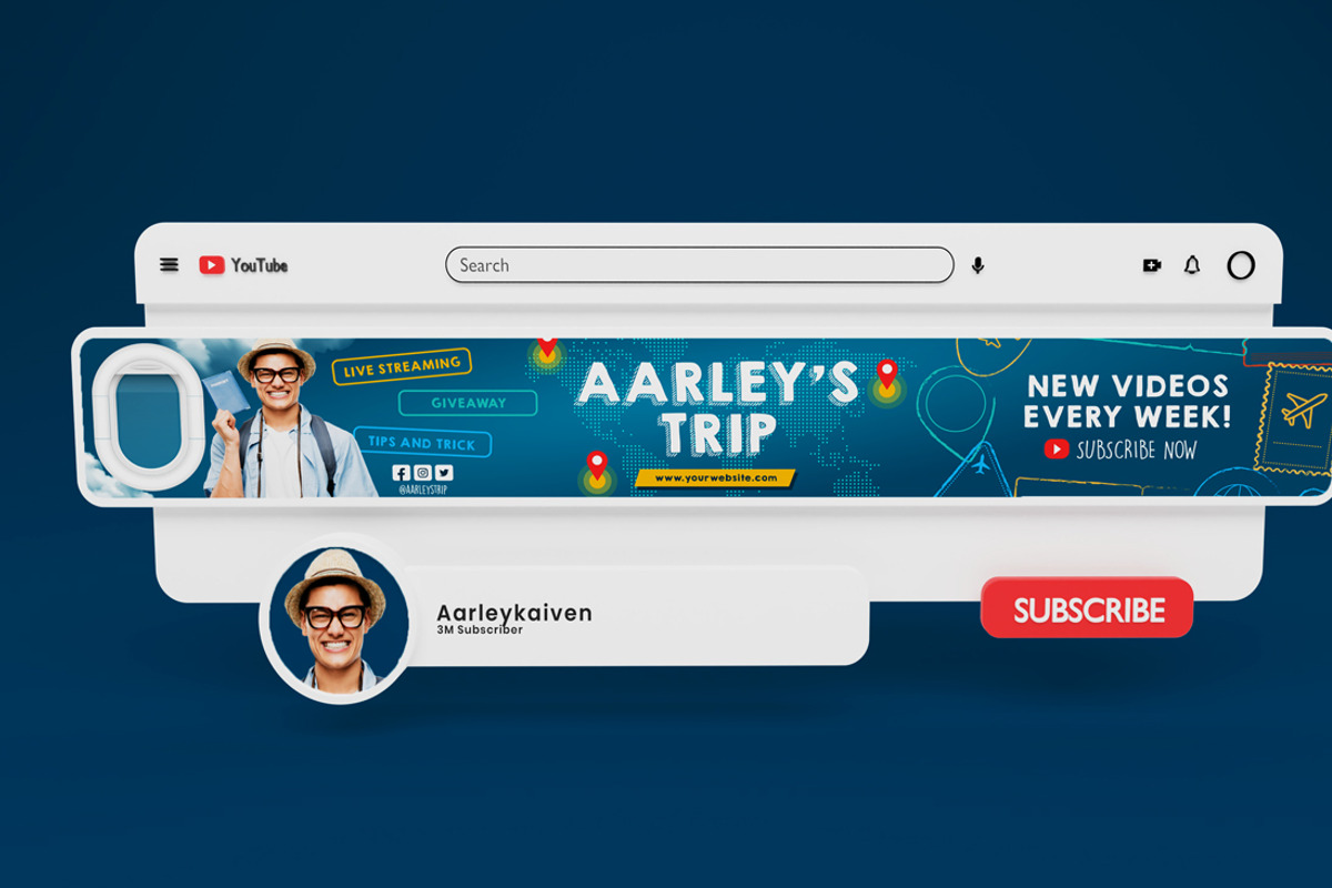 Travel Youtube Cover, a Social Media Template by Aarley Kaiven (Photo 3 of 3)