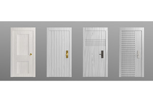3d realistic wooden door with frame, an Object Illustration by art PVP - market