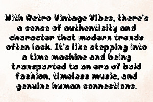 Retro Vintage Vibes - Handwritten