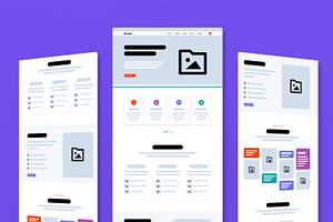 Modern Responsive Website Wireframe, a Wireframe Template by MightyDesign