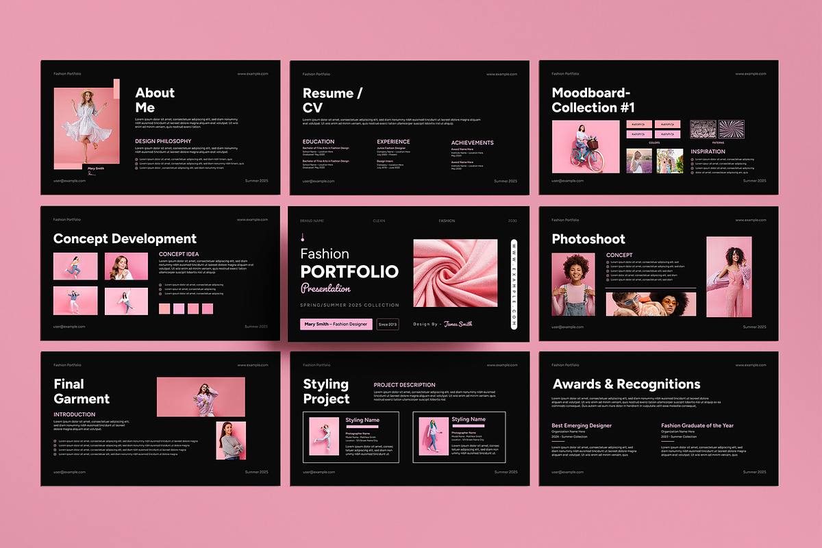 Fashion Portfolio Presentation, a Presentation Template by MightyDesign (Photo 7 of 9)