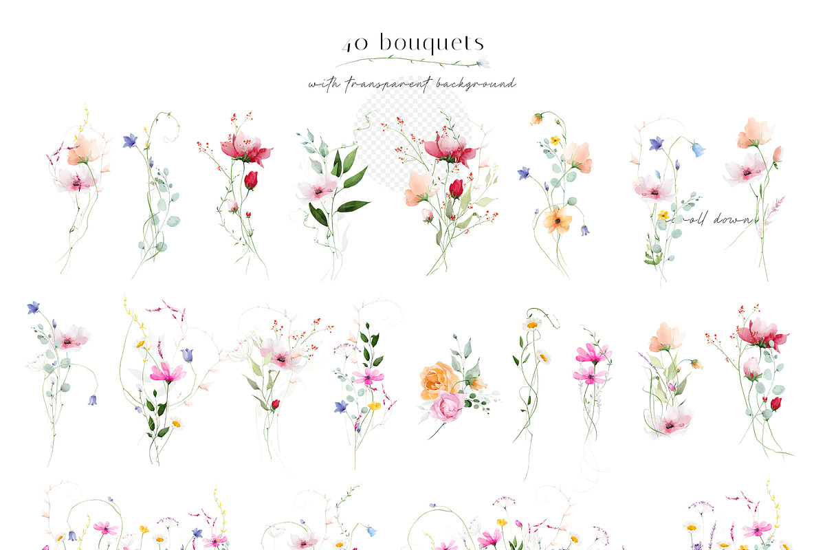 RAINBOW PLANTS bright flower set, a Decorative Illustration by Khrys.art (Photo 12 of 13)