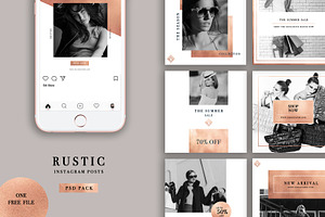 Rustic Instagram Posts + Free File