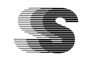 Letter S speed motion lines logo