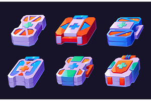 First aid kit game icons, a Healthcare Illustration by Vector Tradition