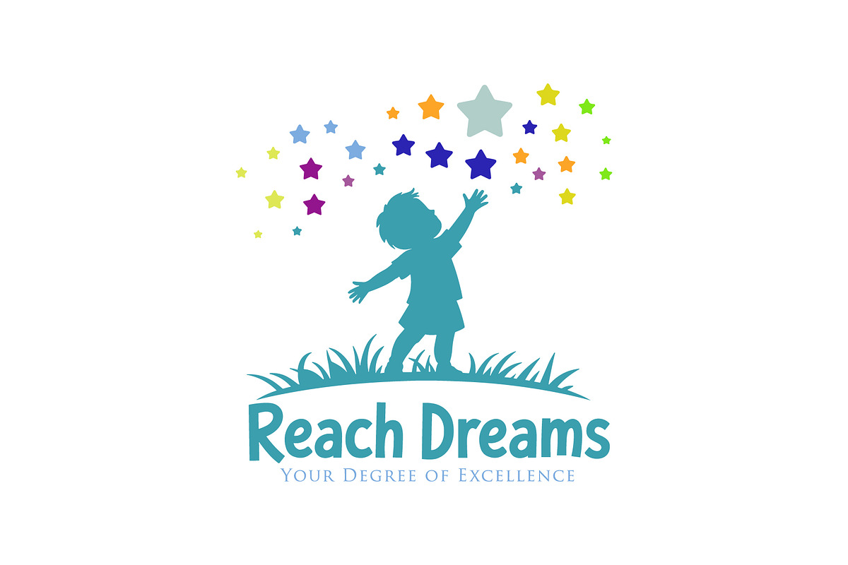 Kids Education Logo | Reach Dreams, a Person Illustration by Master Design