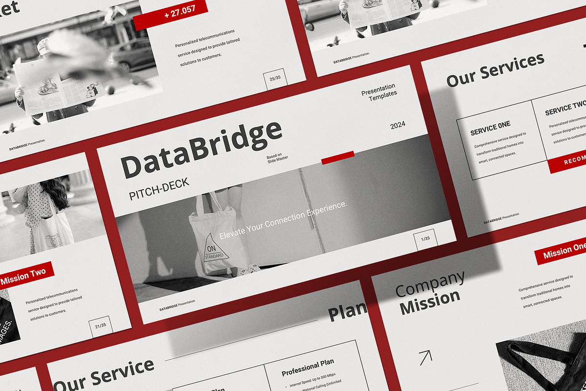 Databridge Pitch Deck - Powerpoint, a Presentation Template by Surotype (Photo 1 of 10)