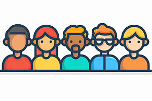 Group of people icon, Generate AI, a Photo by LOGOCREATIVE