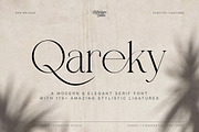 Qareky a Modern & Elegant Serif, a Serif Font by Lettertype Studio (Thumbnail 1 of 20)