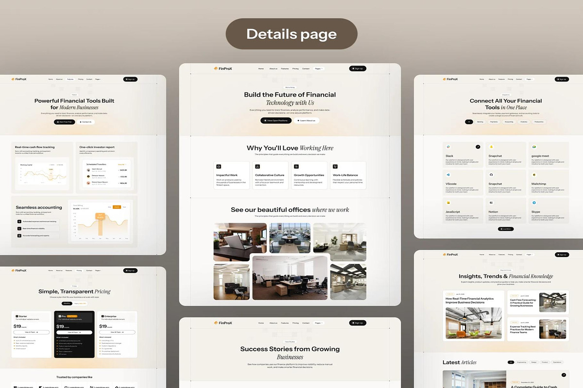FinProX - Finance SaaS Template, an UI Kit Template by Creative Perspective (Photo 3 of 6)