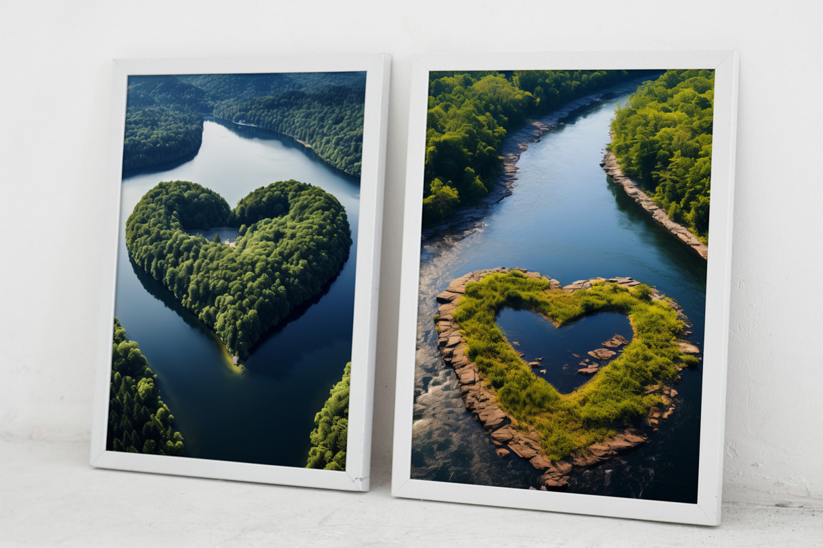 The Hearts of Nature - 23 images, a Decorative Illustration by Handmadefont (Photo 8 of 10)