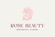 flower rose beauty line art logo, a Branding & Logo Template by Blazybone (Thumbnail 2 of 2)