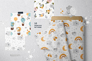 Hot Air Balloon Clipart & Patterns, an Animal Illustration by tatiletters (Thumbnail 6 of 11)