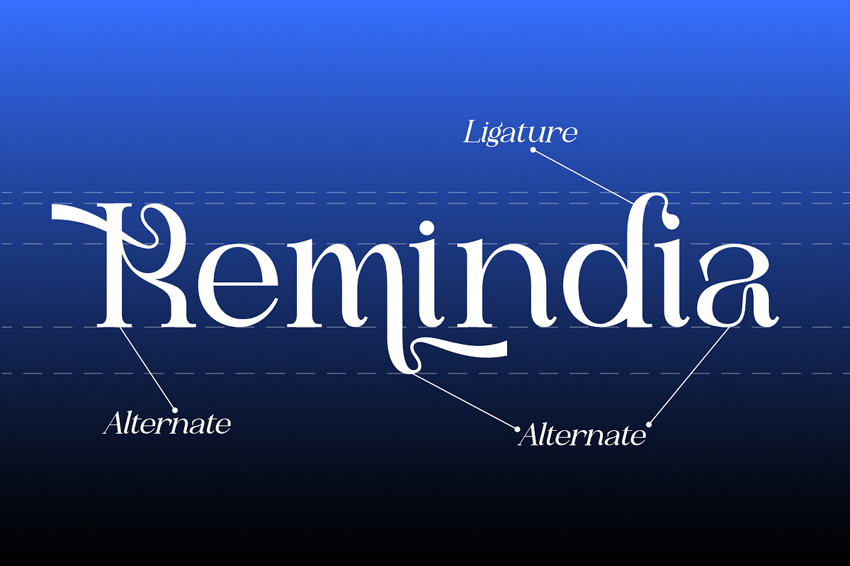 Remindia - Modern Serif Font, a Serif Font by Rishsketch (Photo 7 of 14)