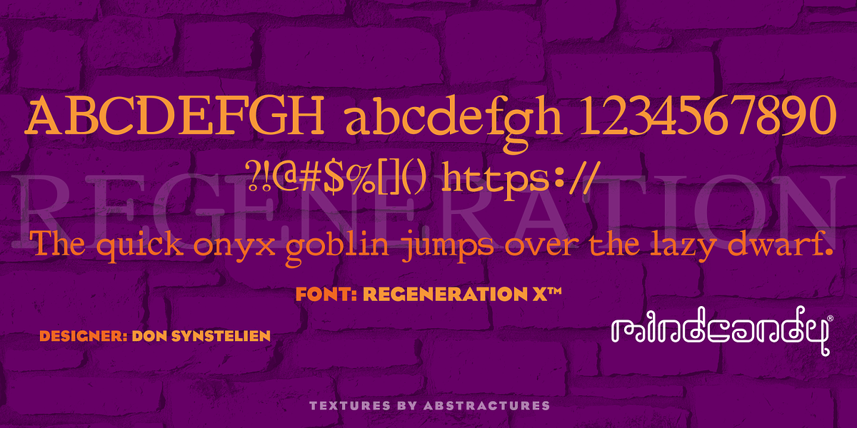 RegenerationX™, a Serif Font by MINDCANDY (Photo 1 of 2)