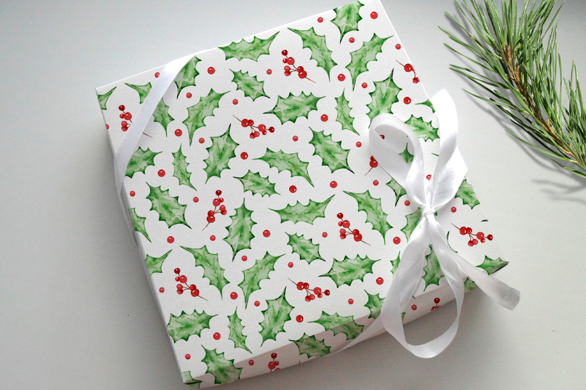 Watercolor Christmas Stocking Set, a Seasonal Illustration by SvetaArtStore (Photo 8 of 10)
