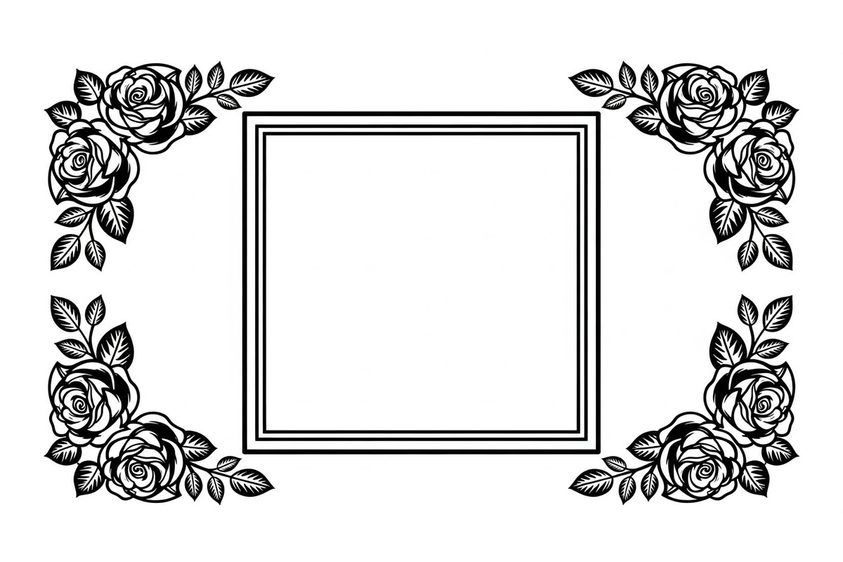 Floral Decorative Frame Vector Bundl, an Illustration by musafir_fashion (Photo 33 of 51)