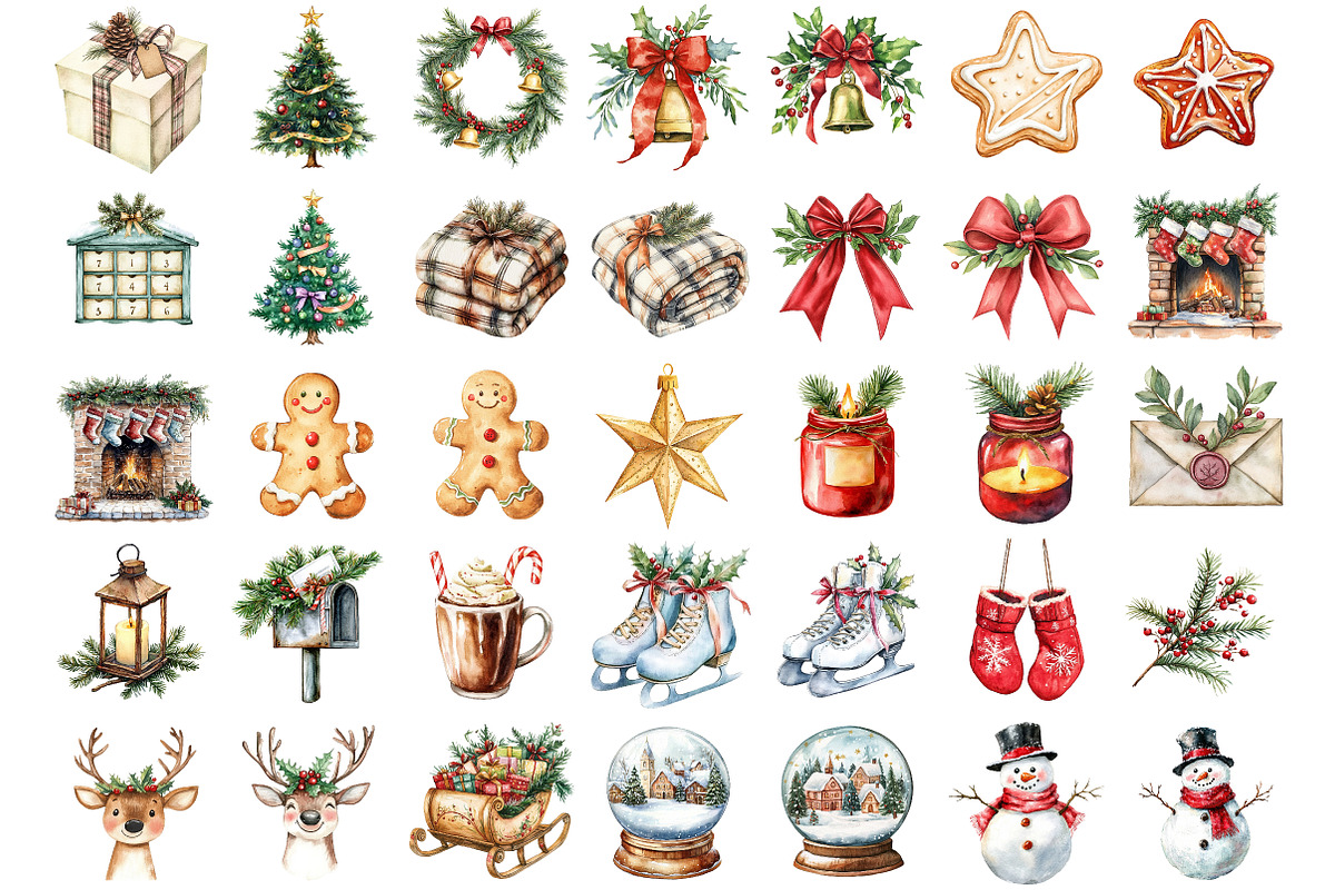 Great Christmas Clipart Bundle, an Illustration by Sublimation Artist (Photo 2 of 6)
