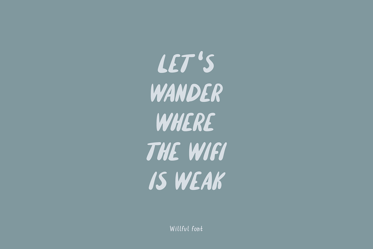 Willful Handwritten Brush Font preview 5