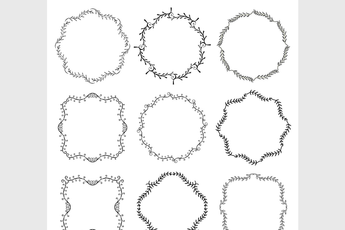 vintage frames hand-drawn, a Decorative Illustration by IllustrationArtShop