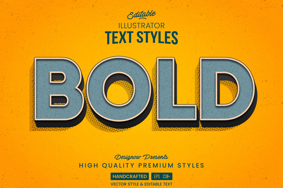 Retro Vintage Text Style, a Layer Style Add-On by Designow Group